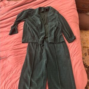 Elegant Green Women's Pants & Jumpsuit Set